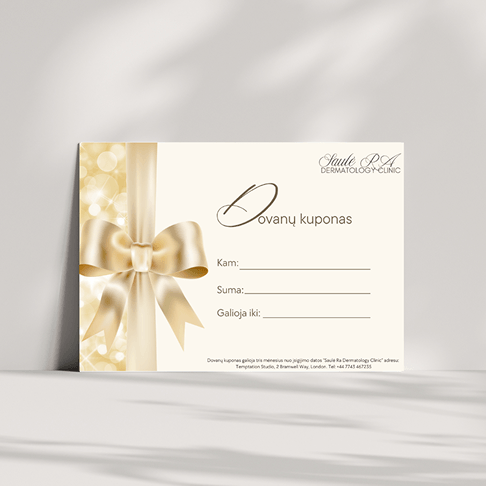Dovanų kuponas dermatologijos paslaugoms